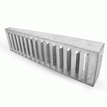 Inclined volume control damper for grills 525x75